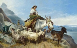 A woman riding a horse